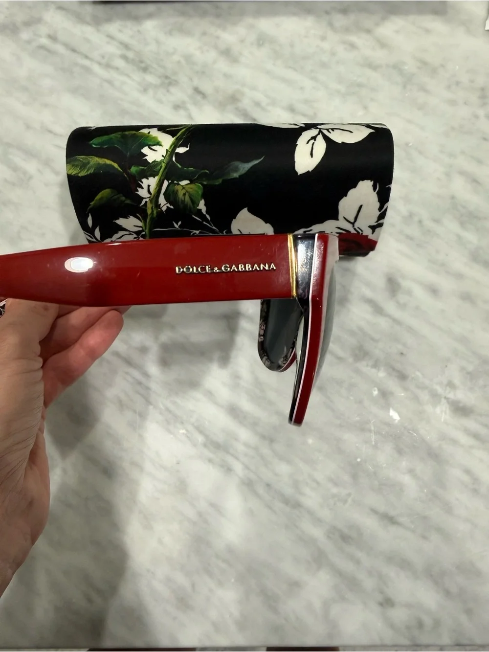 Dolce & Gabbana DG4270 Red on Floral Sunglasses